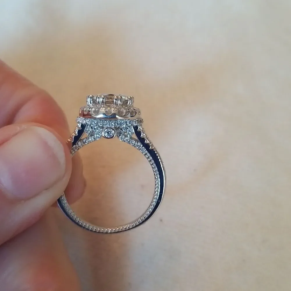 Moissanite 2 carat size 8 ring